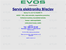 Tablet Screenshot of evos.cz